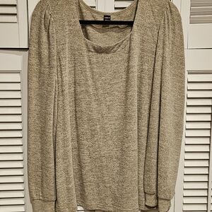 SHEIN Heathered Tan Knit Top